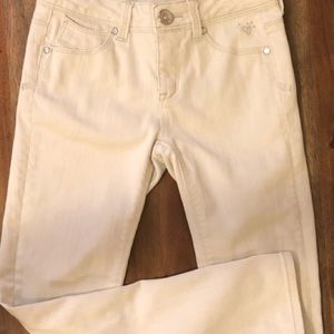 Justice white jean capris